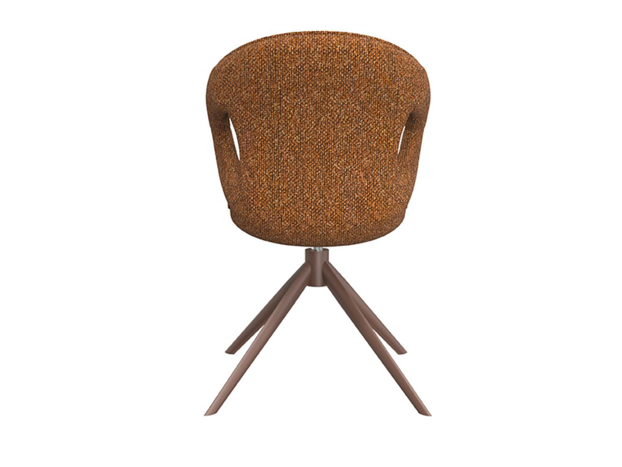 Eetkamerstoel Corvo - coral - met arm - metaalkleur terra