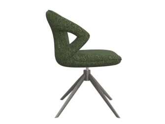 Eetkamerstoel Corvo - forest - met arm - metaalkleur dark green