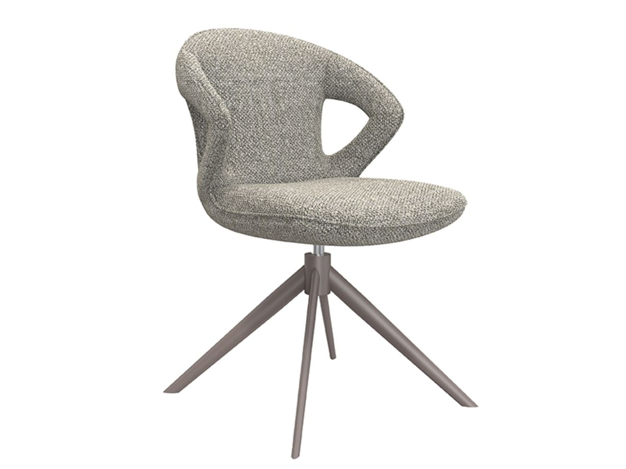 Eetkamerstoel Corvo - mushroom - met arm - metaalkleur brons