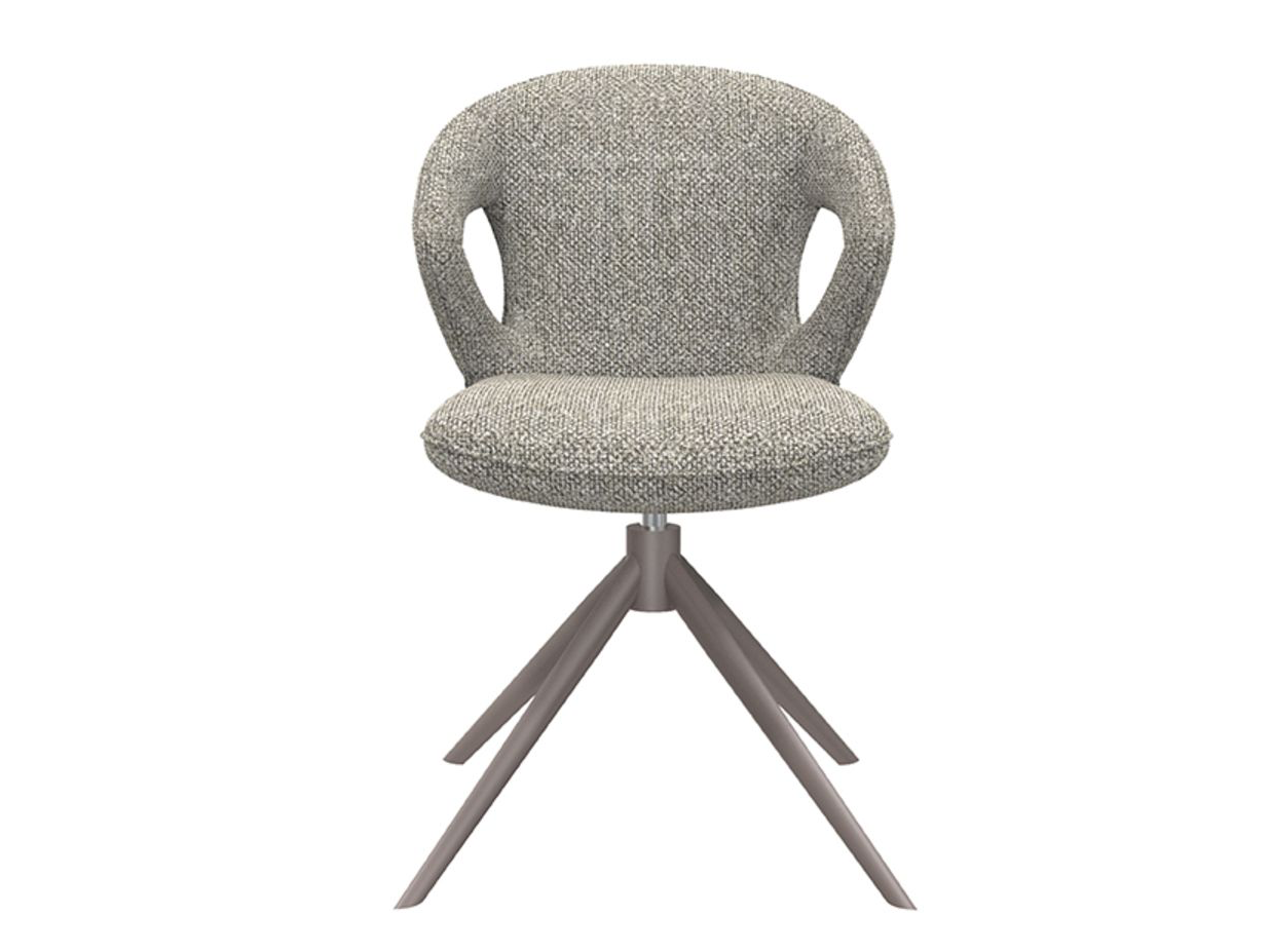 Eetkamerstoel Corvo - mushroom - met arm - metaalkleur brons