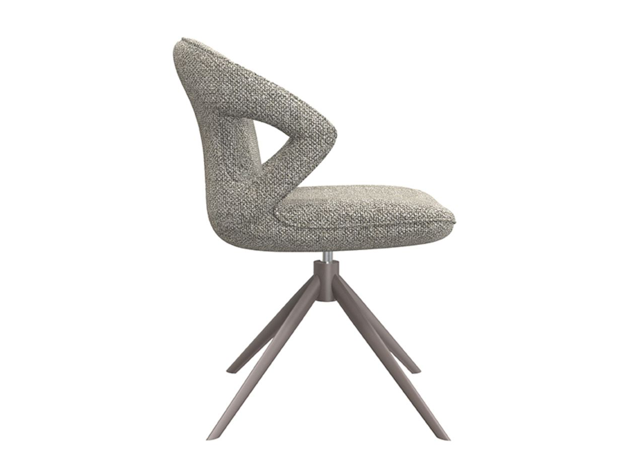 Eetkamerstoel Corvo - mushroom - met arm - metaalkleur brons