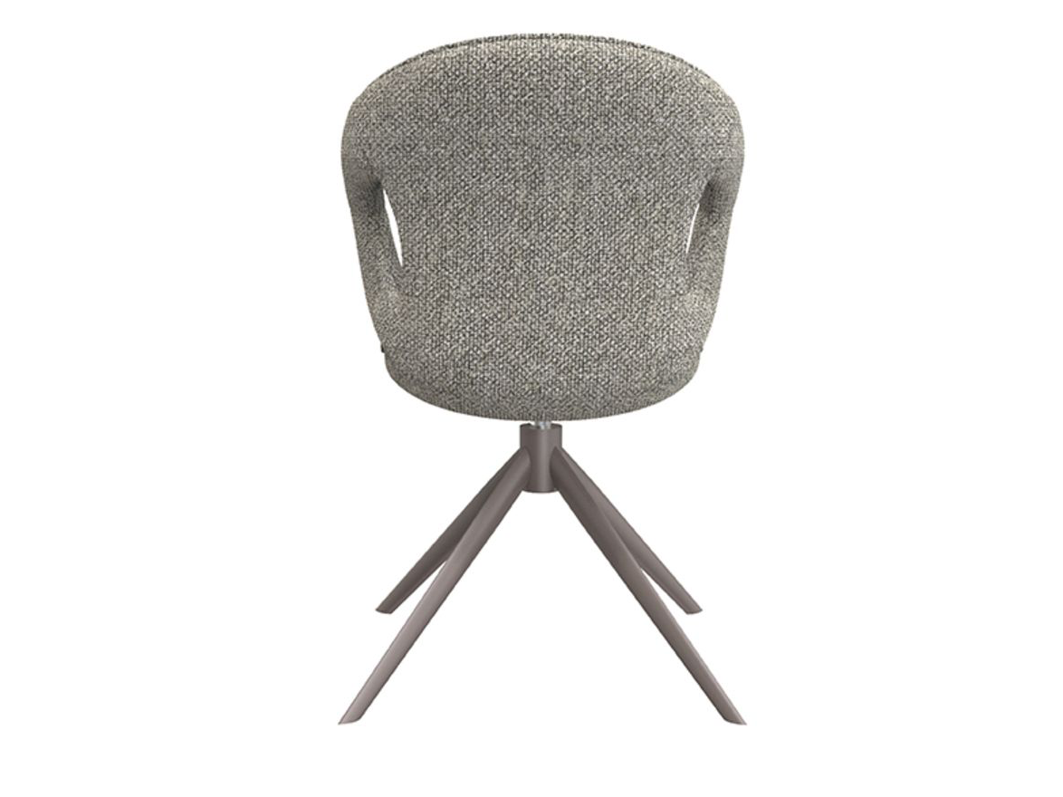 Eetkamerstoel Corvo - mushroom - met arm - metaalkleur brons