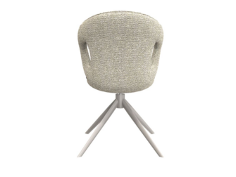 Eetkamerstoel Corvo - naturel - met arm - metaalkleur taupe