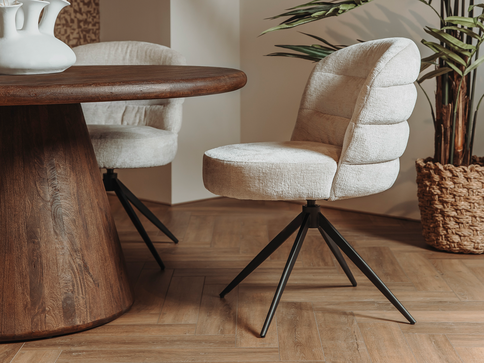 luxe eetkamerstoelen met draaifunctie zonder arm