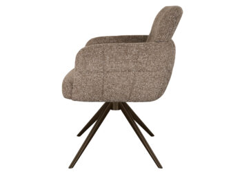 Eetkamerstoel Fay - liver - metaalkleur anodic brown Eetkamerstoel Fay - liver - metaalkleur anodic brown