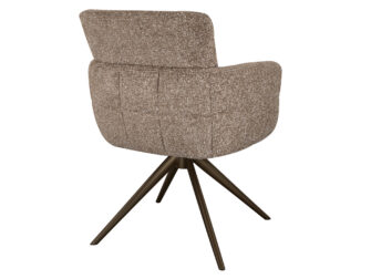 Eetkamerstoel Fay - liver - metaalkleur anodic brown Eetkamerstoel Fay - liver - metaalkleur anodic brown