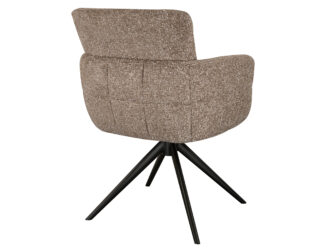 Eetkamerstoel Fay - liver - metaalkleur zwart Eetkamerstoel Fay - liver - metaalkleur zwart