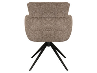 Eetkamerstoel Fay - liver - metaalkleur zwart Eetkamerstoel Fay - liver - metaalkleur zwart