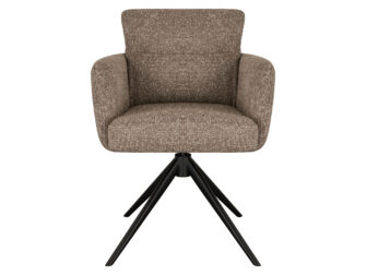 Eetkamerstoel Fay - liver - metaalkleur zwart Eetkamerstoel Fay - liver - metaalkleur zwart