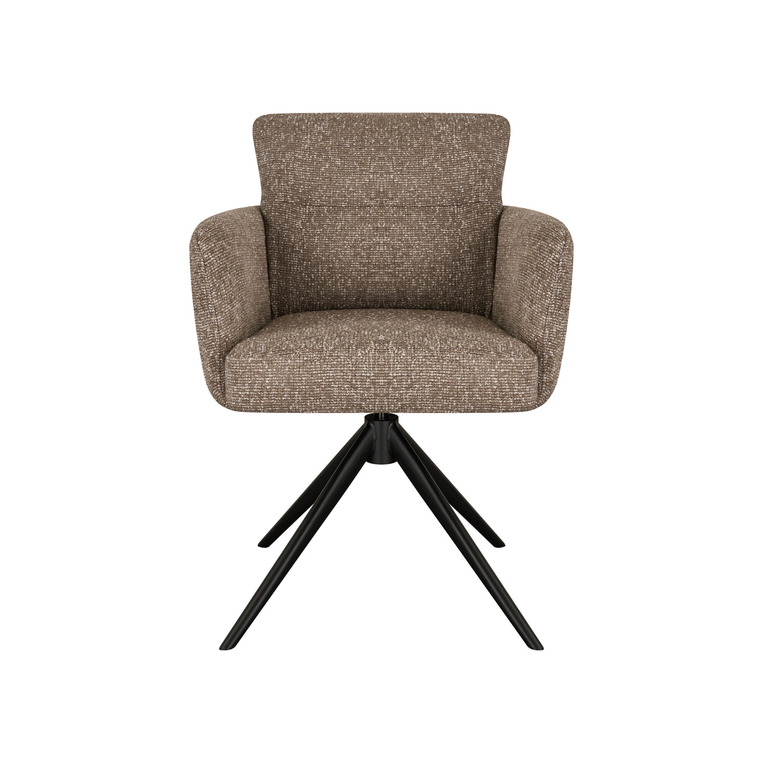 Eetkamerstoel Fay - liver - metaalkleur zwart