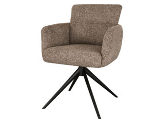 Eetkamerstoel Fay - liver - metaalkleur zwart Eetkamerstoel Fay - liver - metaalkleur zwart