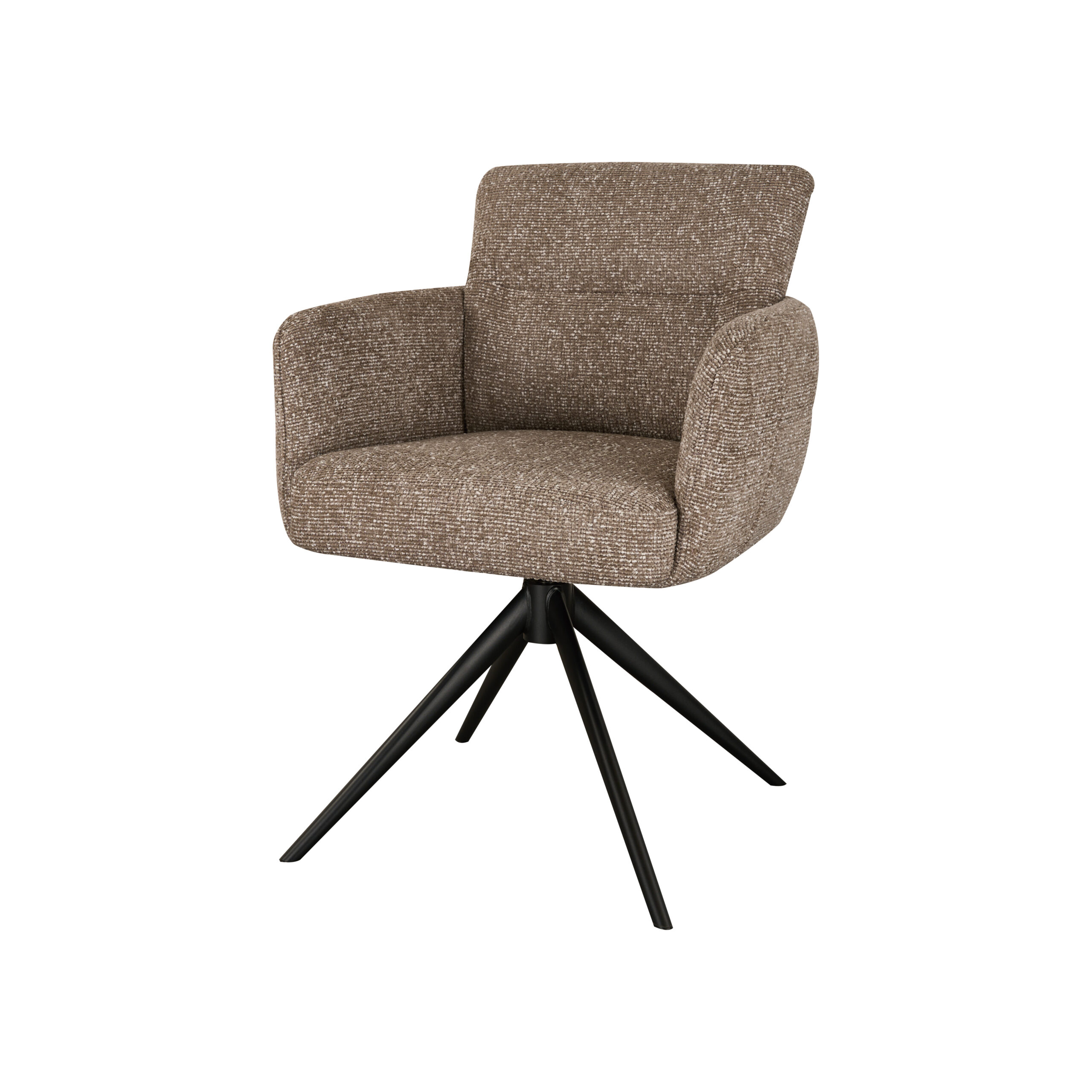 Eetkamerstoel Fay - liver - metaalkleur zwart