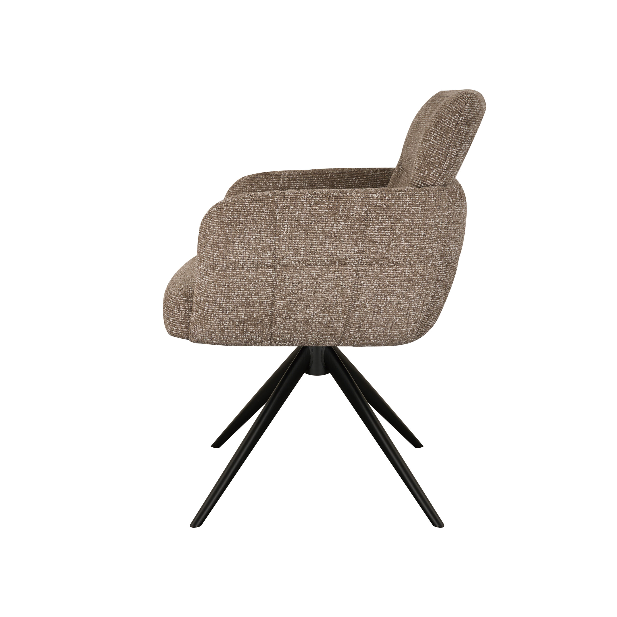 Eetkamerstoel Fay - liver - metaalkleur zwart