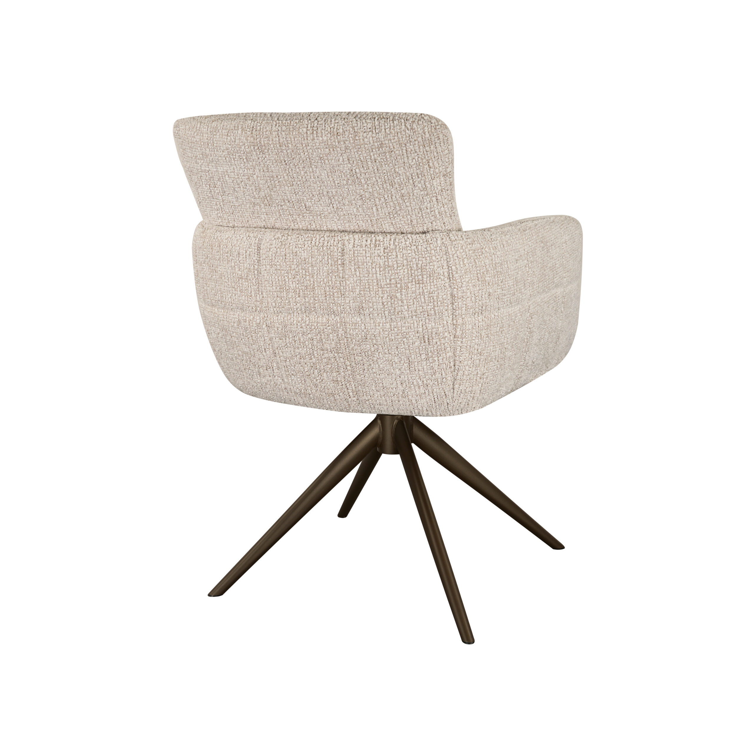 Eetkamerstoel Fay - naturel - metaalkleur anodic brown