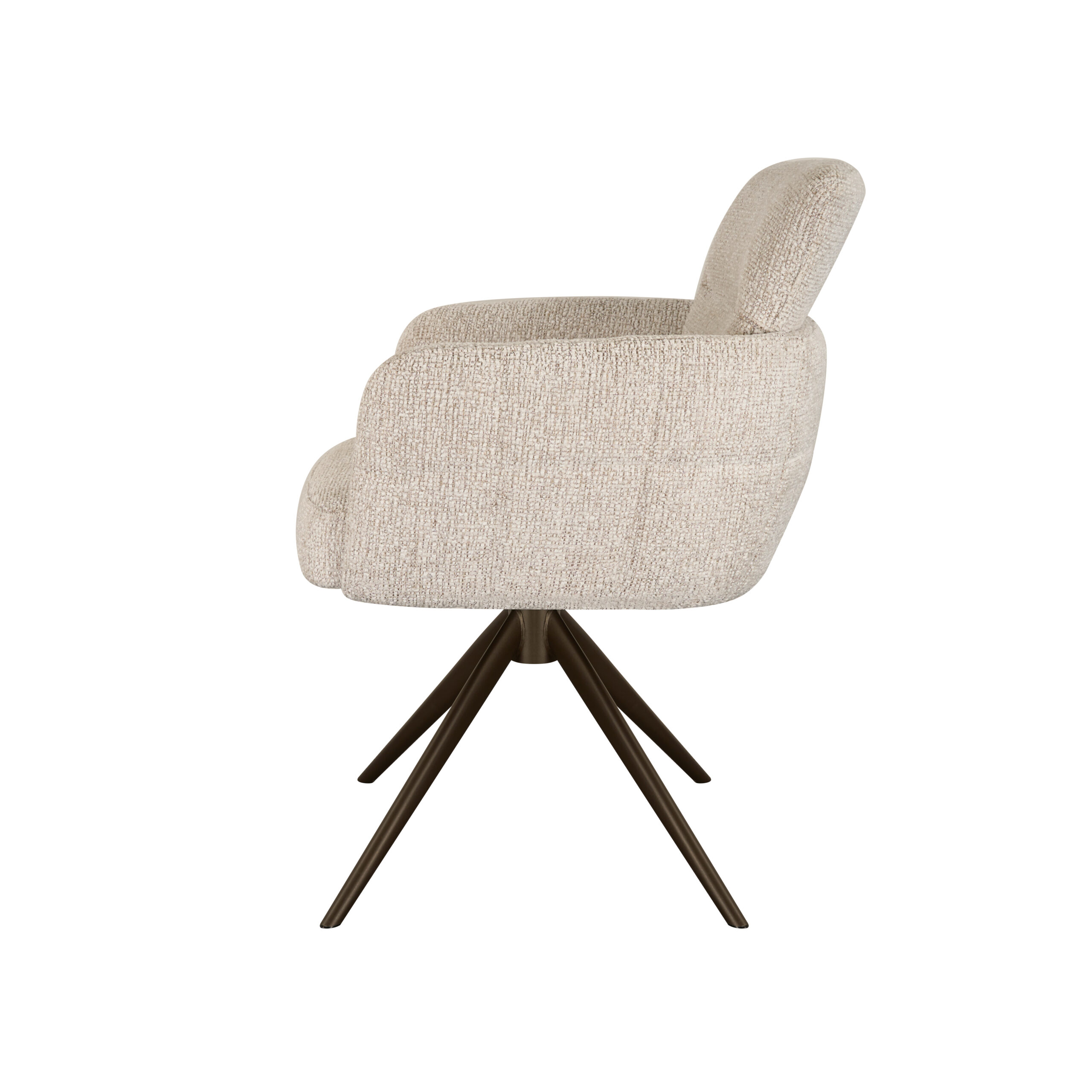 Eetkamerstoel Fay - naturel - metaalkleur anodic brown