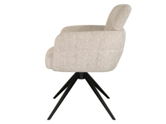 Eetkamerstoel Fay - naturel - metaalkleur zwart Eetkamerstoel Fay - naturel - metaalkleur zwart