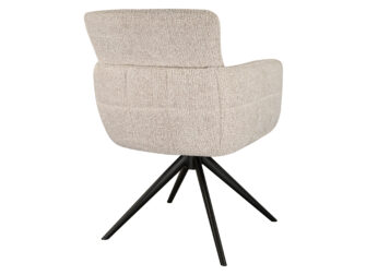 Eetkamerstoel Fay - naturel - metaalkleur zwart Eetkamerstoel Fay - naturel - metaalkleur zwart