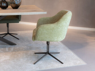 metaalkleur mocca eetkamerstoel draaibaar