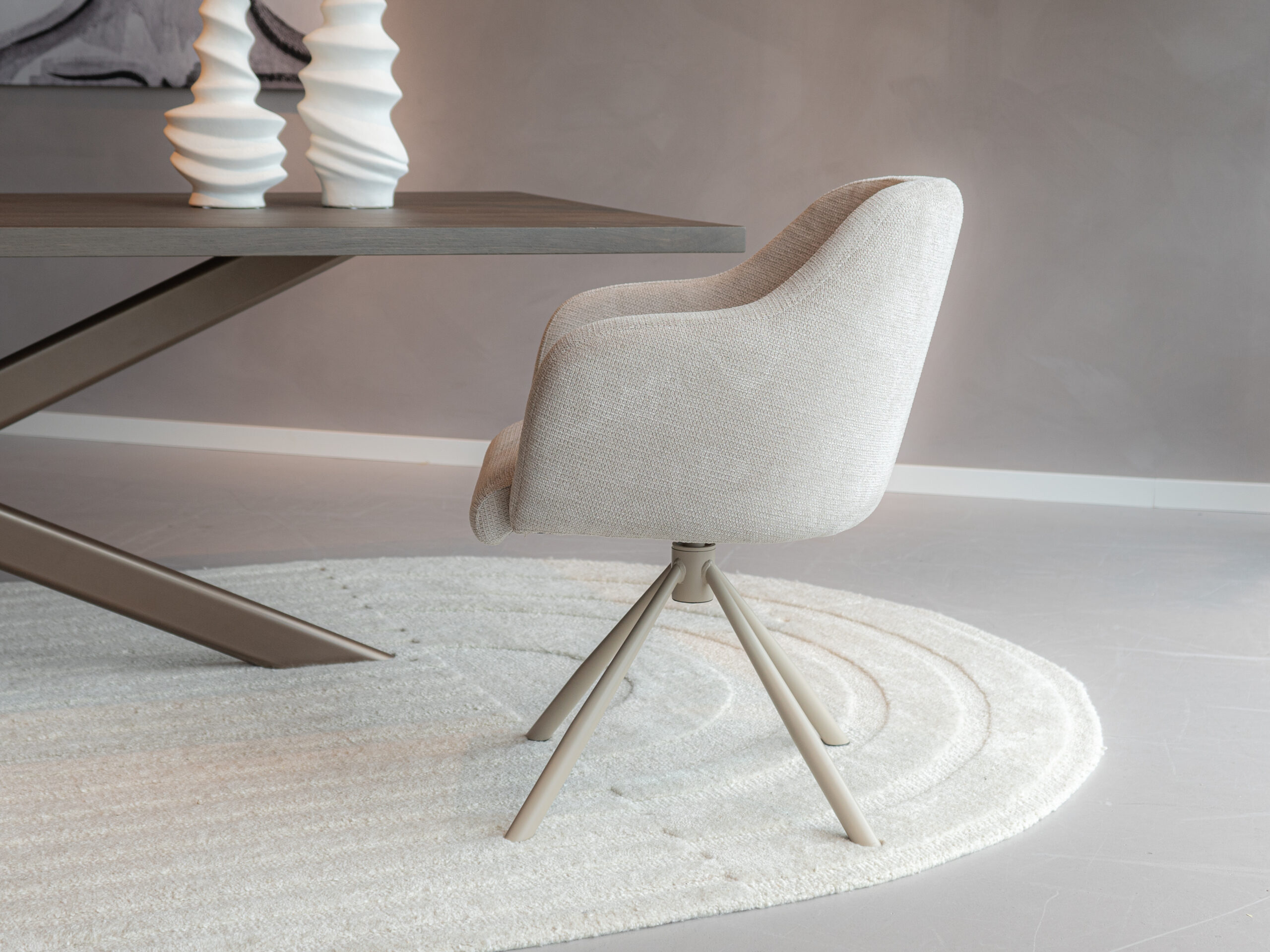 draaibare ronde poten eetkamerstoelen