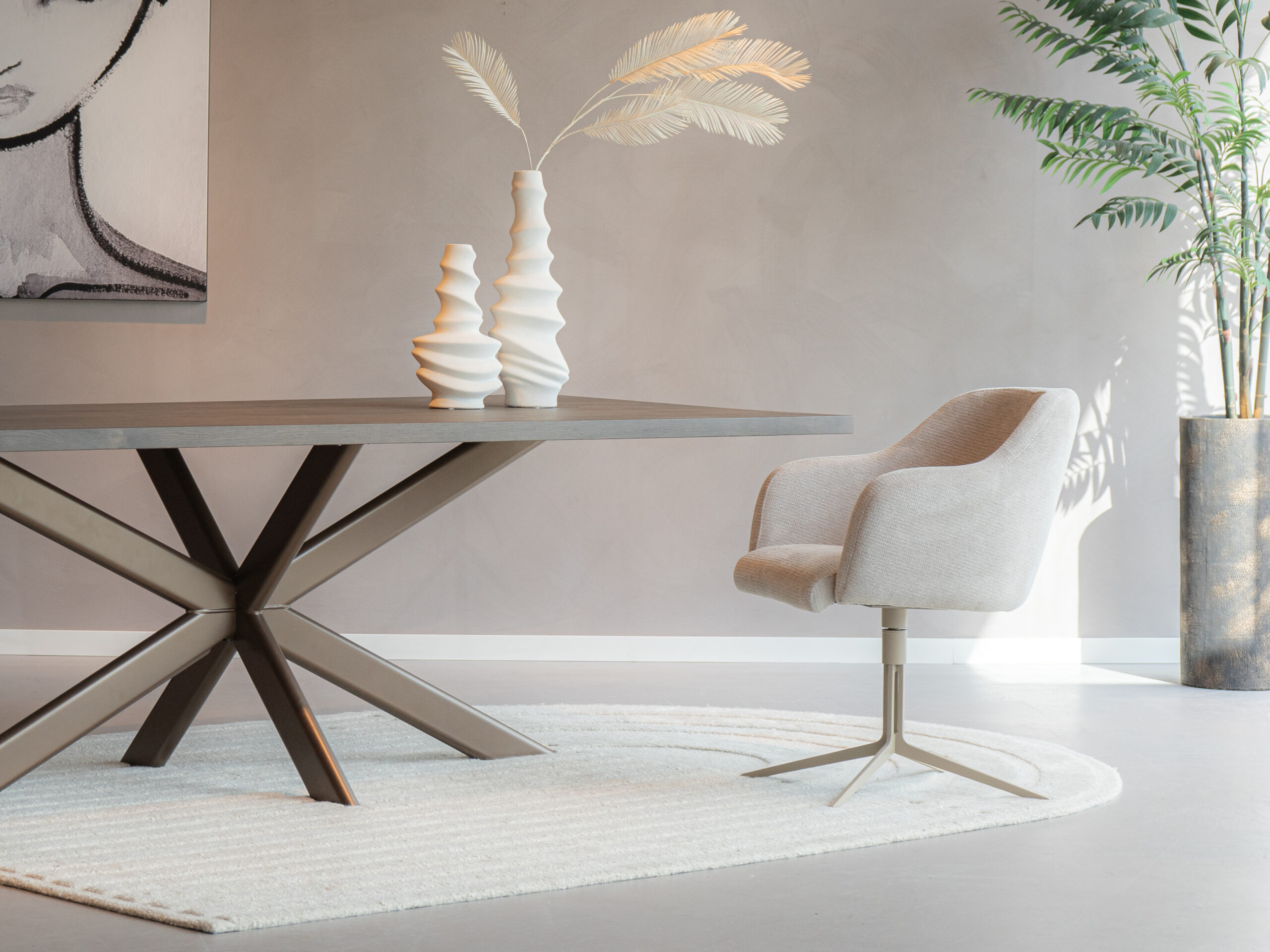 luchtige pootjes eetkamerstoel