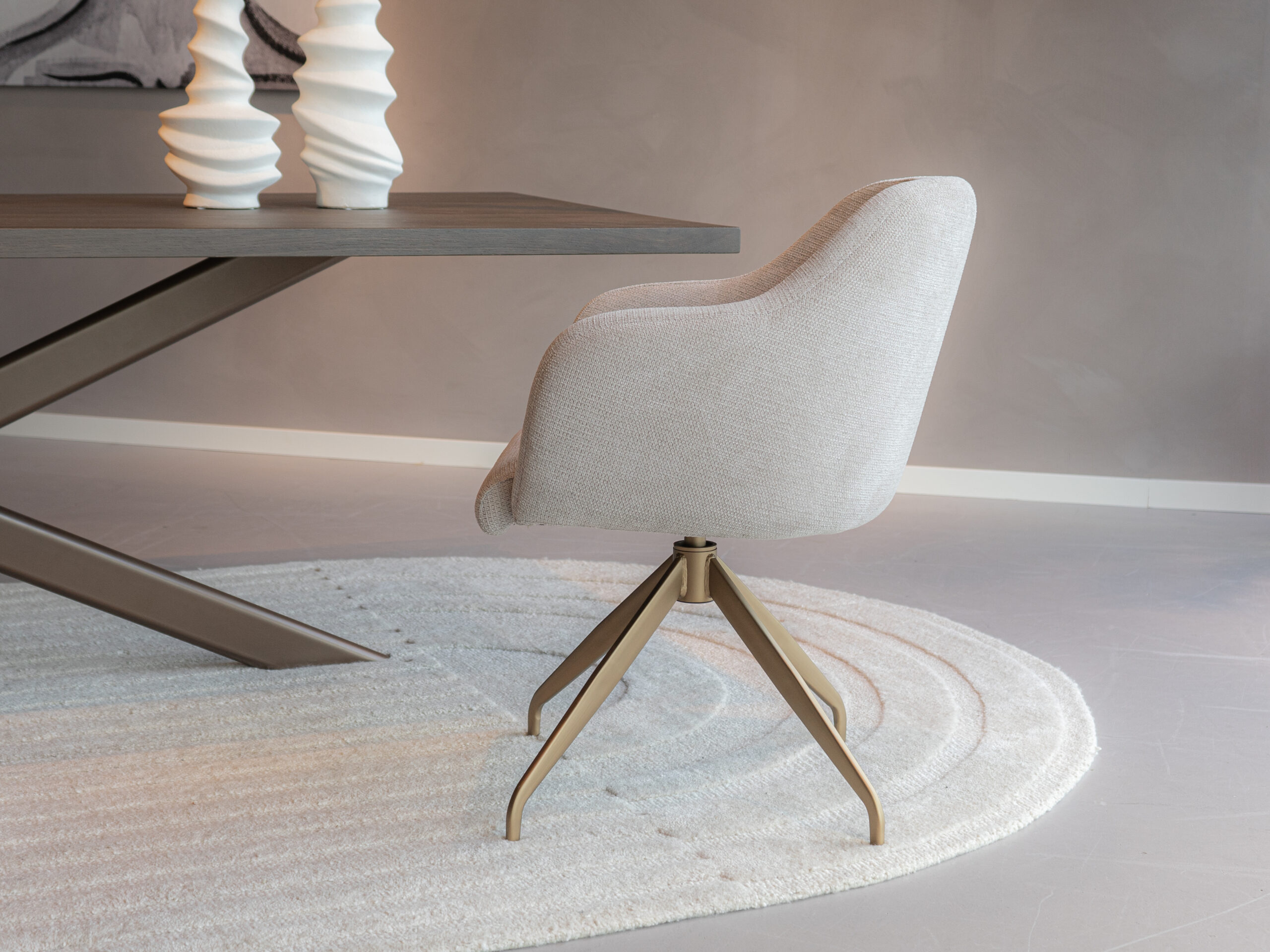 kuipstoel armleuning diverse metaalkleuren