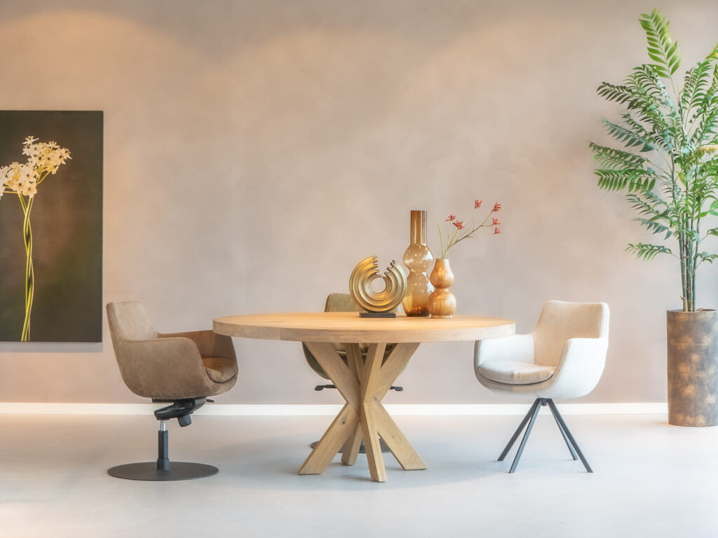 witte eetkamer stoel in kunstleer