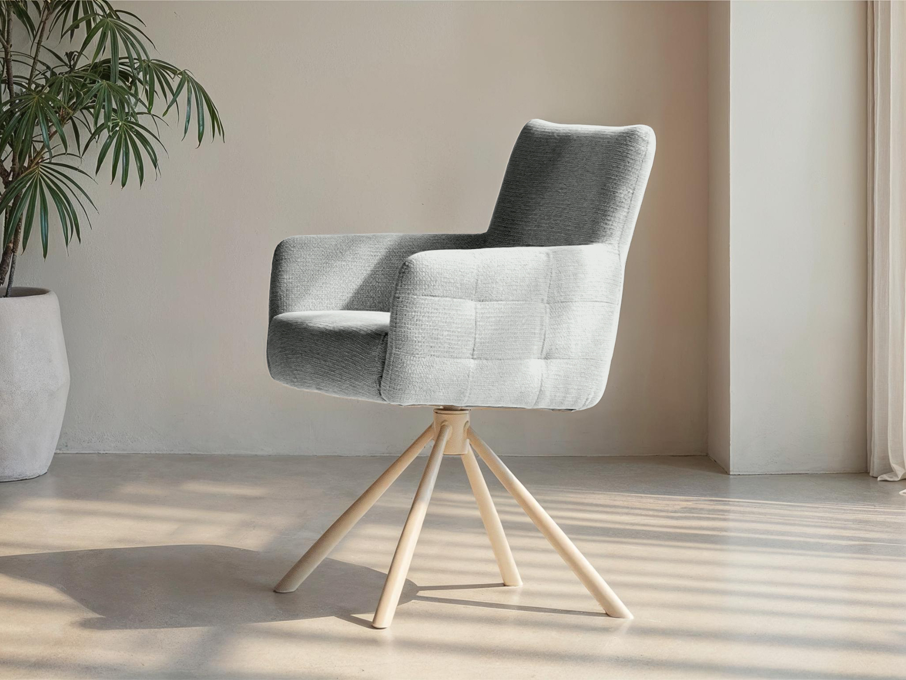 Compacte stoel met modern design