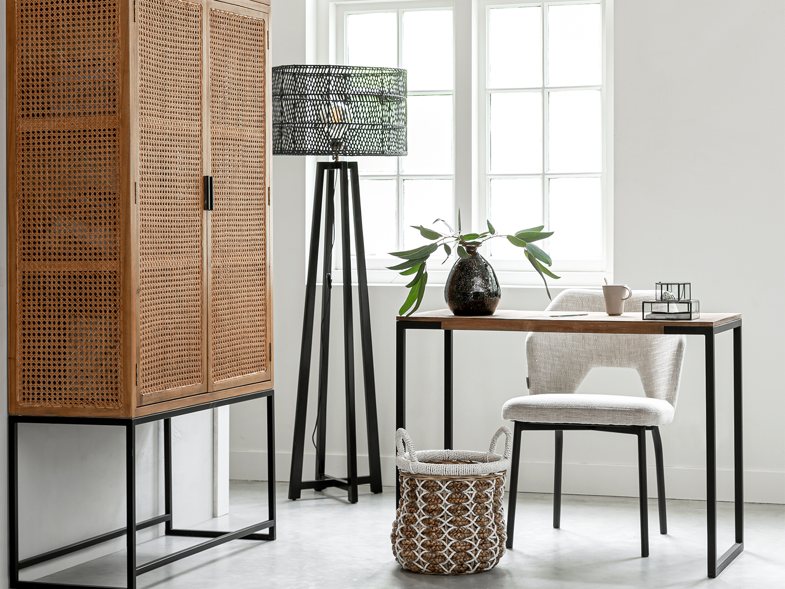 naturel kleurige bureau stoel