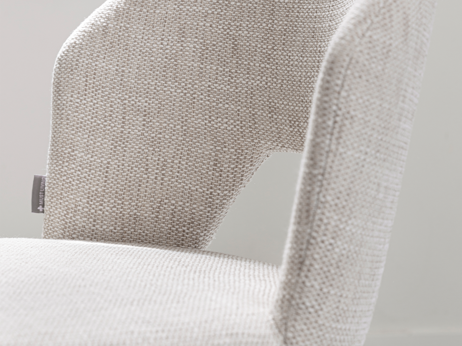 mooi naturel stof eetkamer stoel