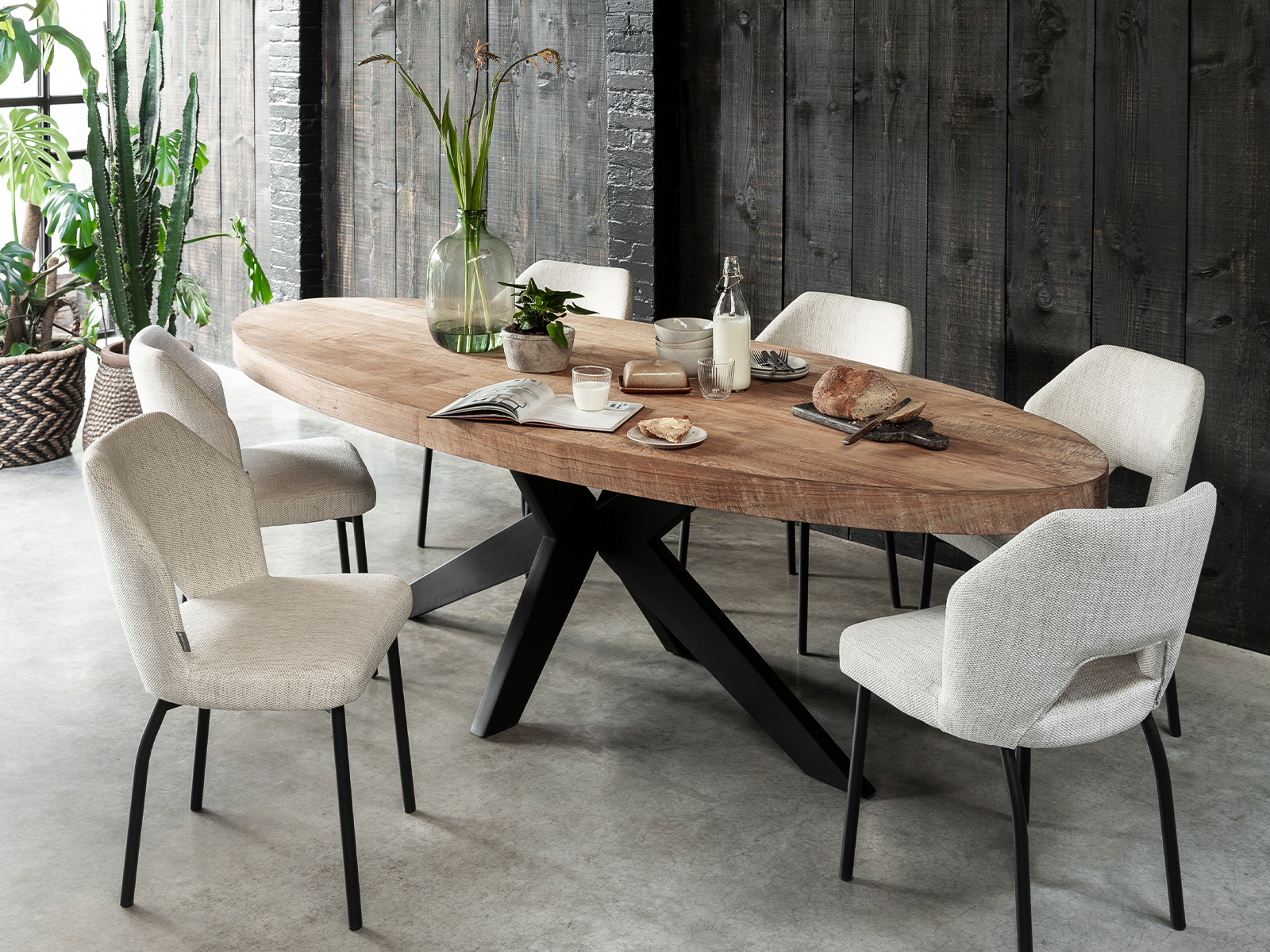 zachte tinten eetkamerstoel