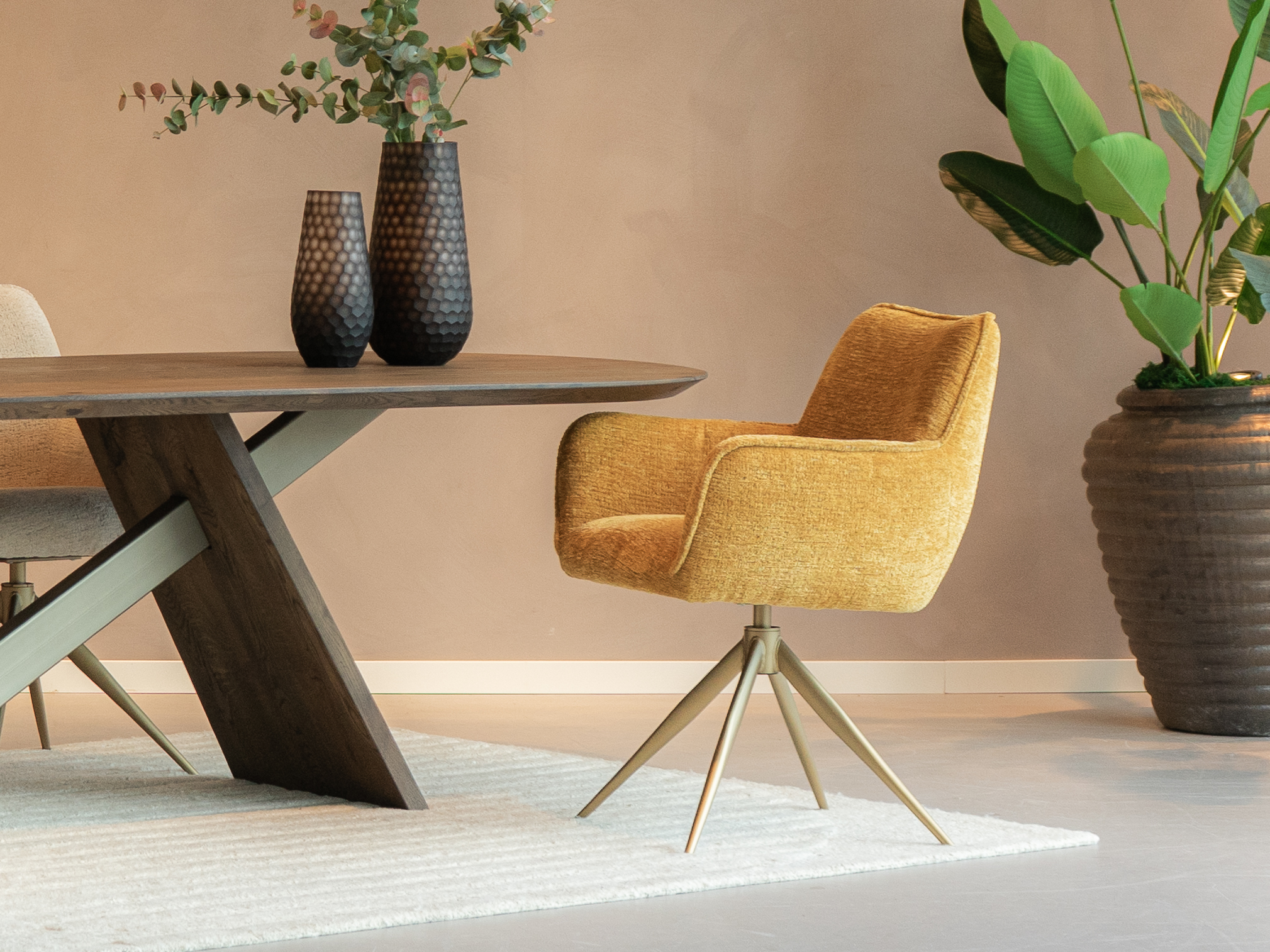 eetkamerstoel in cloud stof