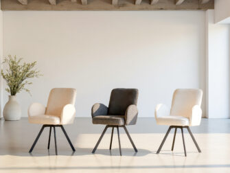 Eetkamerstoel Monti - beige - antraciet - white