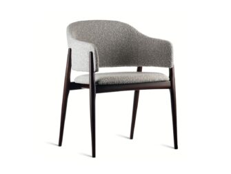 linnen kleurige eetkamerstoelen met hout frame