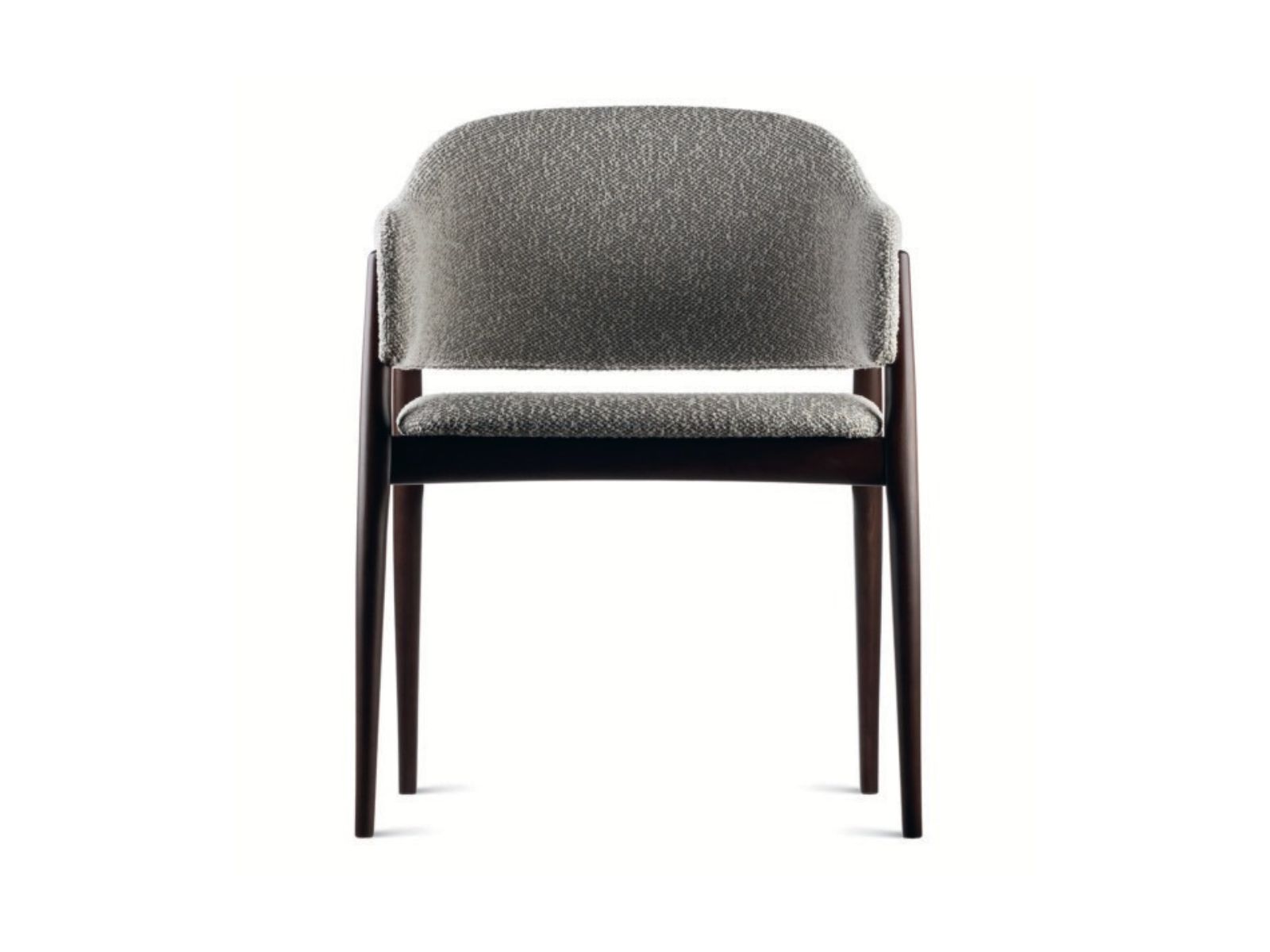 bruine eetkamerstoel met arm leuning