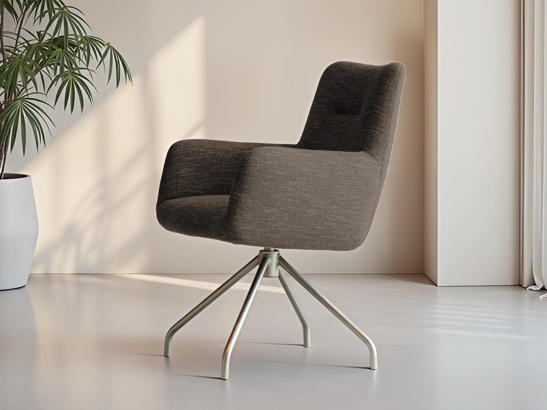 Design eetkamerstoel met unieke rugleuning