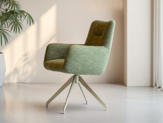 Eetkamerstoel met draaifunctie en metalen onderstel