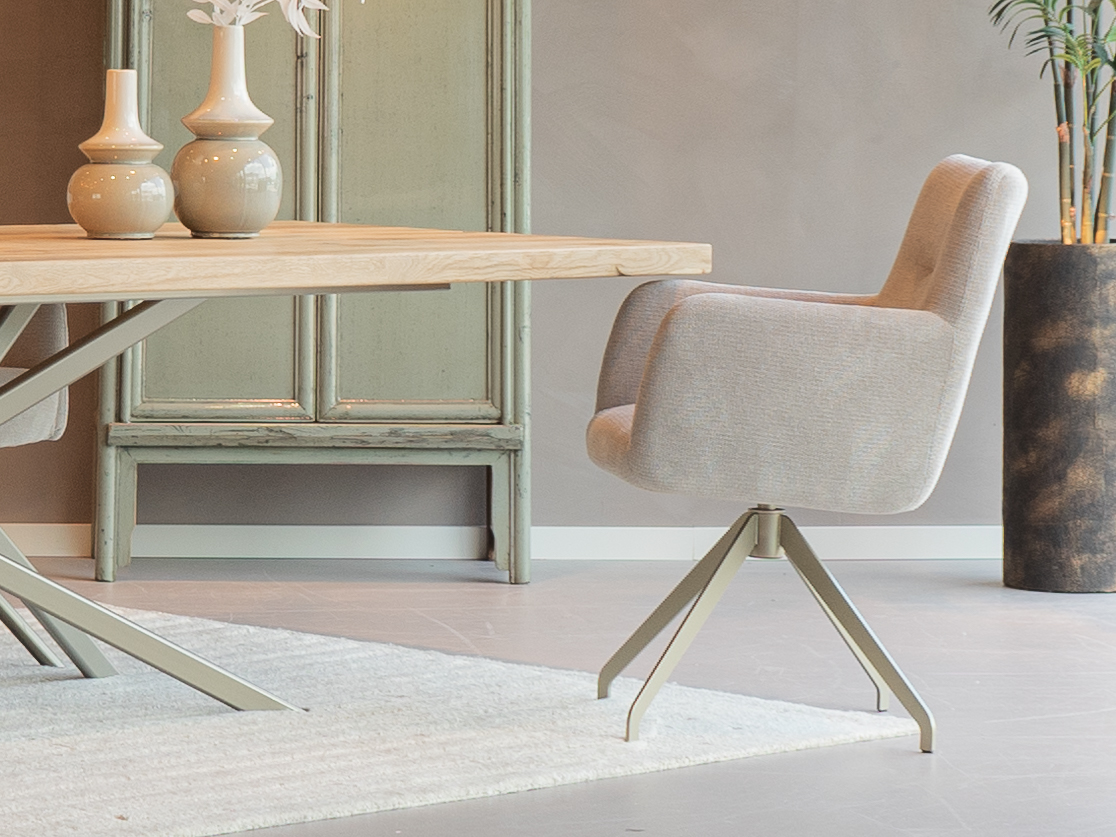 eettafelstoelen in stof mito met auto return