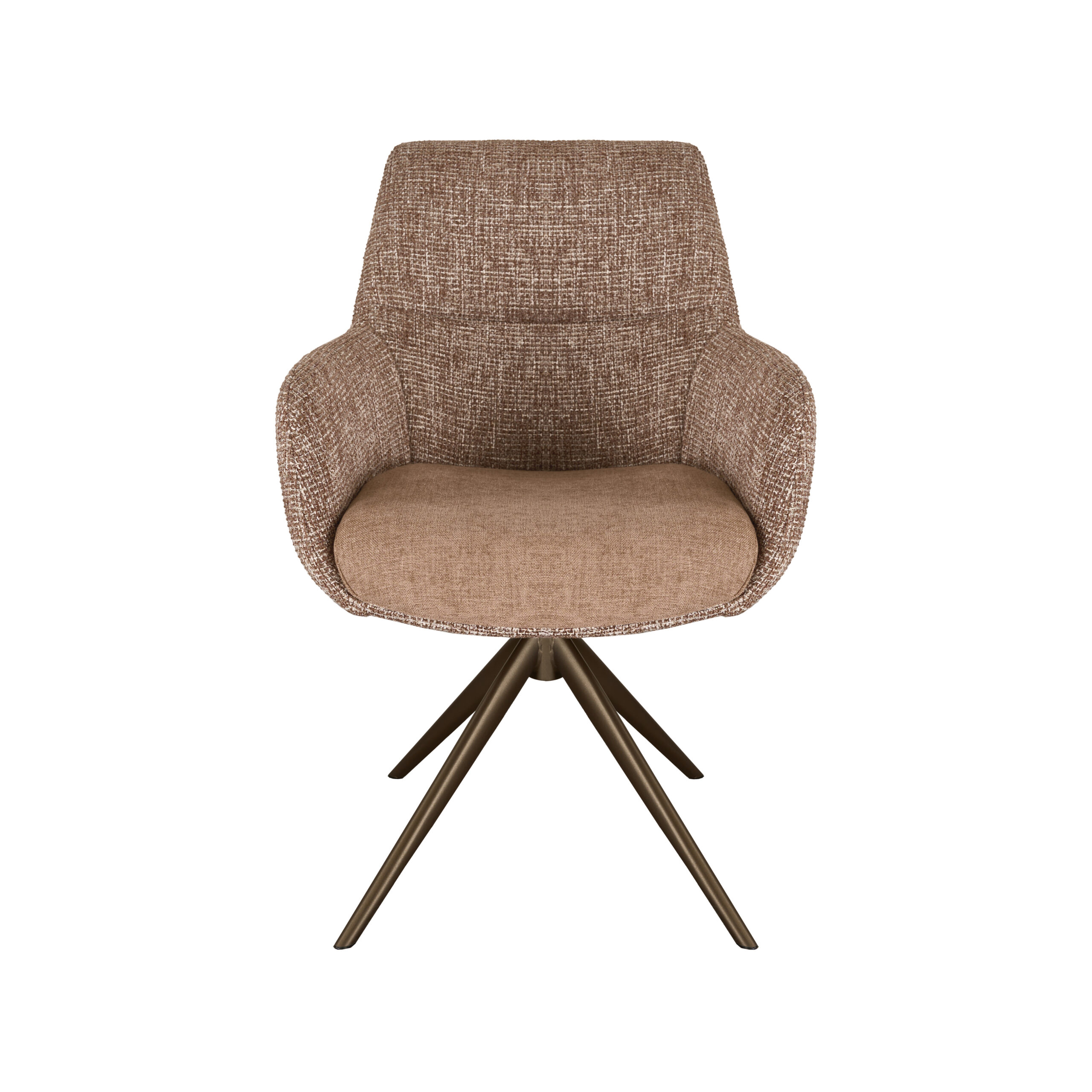 Eetkamerstoel Sky - blush - dubbele stoffering - metaalkleur anodic brown