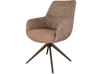 Eetkamerstoel Sky - blush - dubbele stoffering - metaalkleur anodic brown Eetkamerstoel Sky - blush - dubbele stoffering - metaalkleur anodic brown
