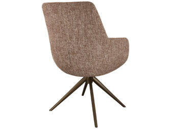 Eetkamerstoel Sky - blush - dubbele stoffering - metaalkleur anodic brown Eetkamerstoel Sky - blush - dubbele stoffering - metaalkleur anodic brown