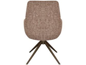 Eetkamerstoel Sky - blush - dubbele stoffering - metaalkleur anodic brown Eetkamerstoel Sky - blush - dubbele stoffering - metaalkleur anodic brown