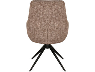 Eetkamerstoel Sky - blush - dubbele stoffering - metaalkleur zwart Eetkamerstoel Sky - blush - dubbele stoffering - metaalkleur zwart