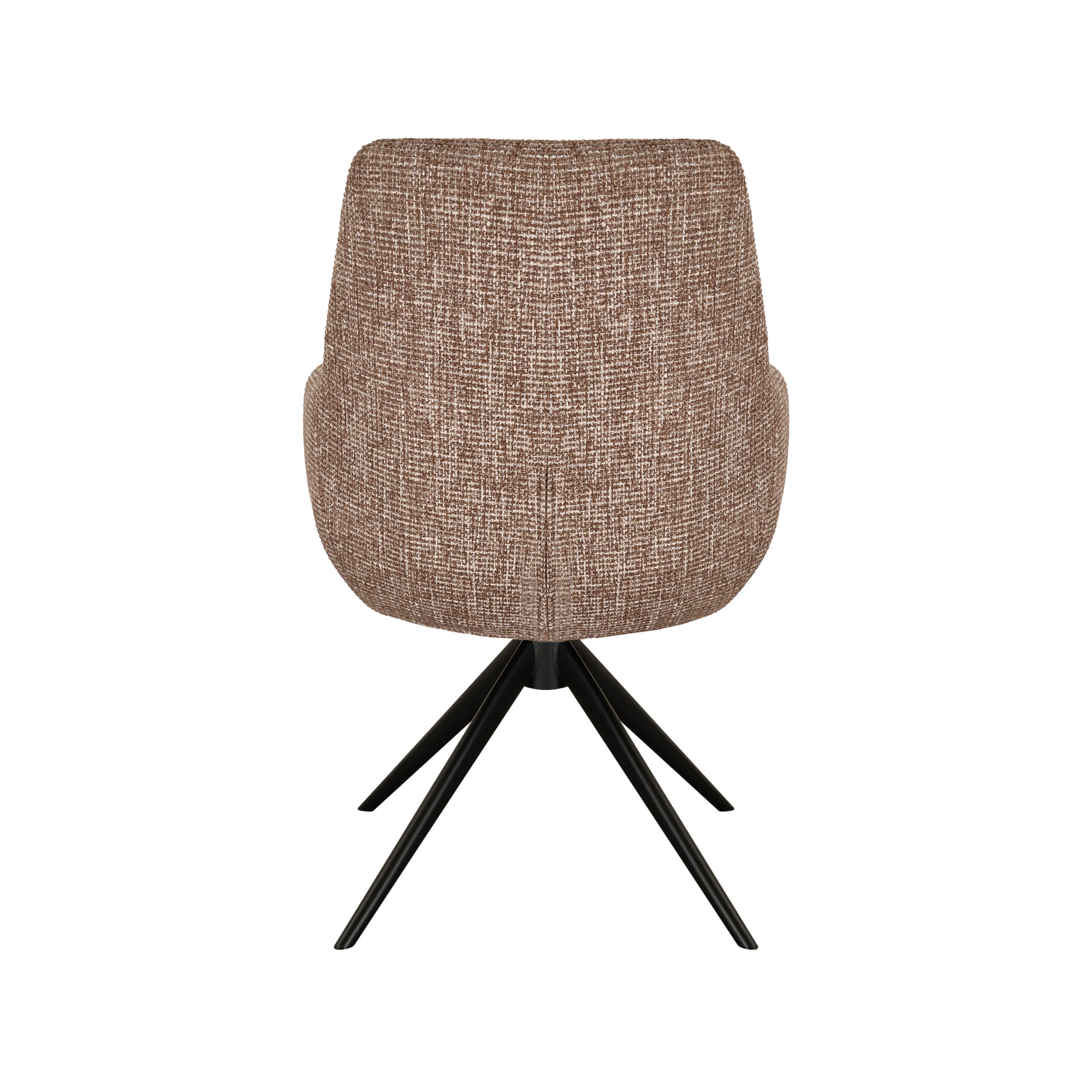 Eetkamerstoel Sky - blush - dubbele stoffering - metaalkleur zwart