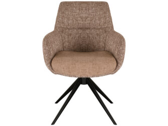 Eetkamerstoel Sky - blush - dubbele stoffering - metaalkleur zwart Eetkamerstoel Sky - blush - dubbele stoffering - metaalkleur zwart