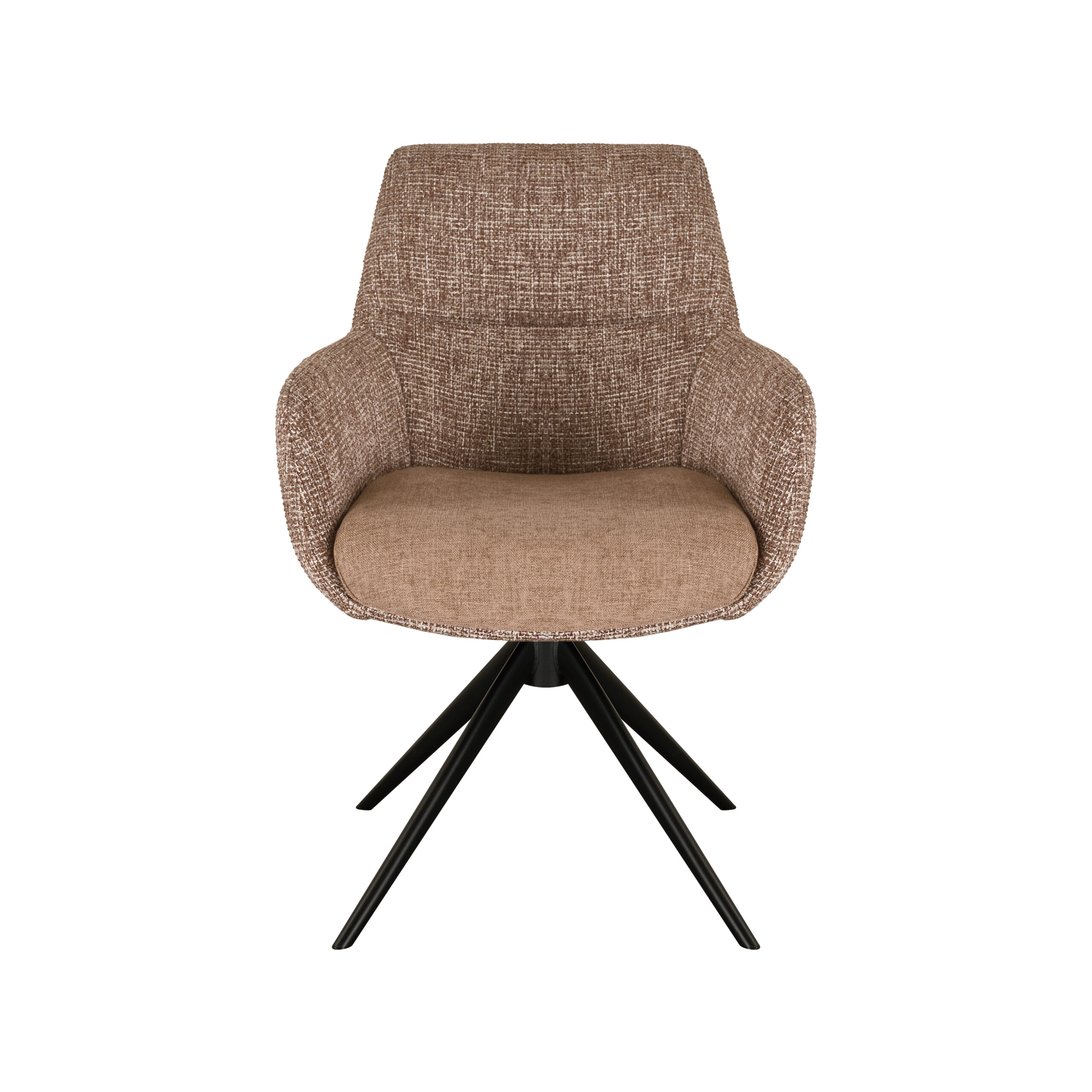 Eetkamerstoel Sky - blush - dubbele stoffering - metaalkleur zwart