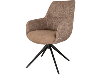 Eetkamerstoel Sky - blush - dubbele stoffering - metaalkleur zwart Eetkamerstoel Sky - blush - dubbele stoffering - metaalkleur zwart