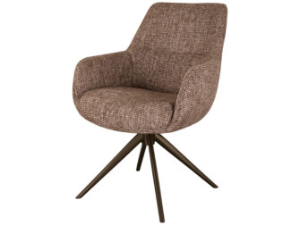 Eetkamerstoel Sky - blush - enkele stoffering - metaalkleur anodic brown Eetkamerstoel Sky - blush - enkele stoffering - metaalkleur anodic brown