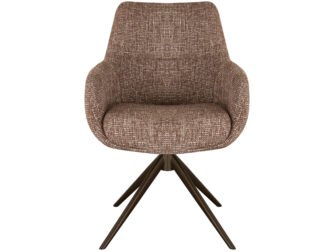 Eetkamerstoel Sky - blush - enkele stoffering - metaalkleur anodic brown Eetkamerstoel Sky - blush - enkele stoffering - metaalkleur anodic brown