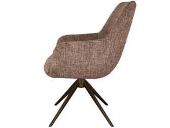 Eetkamerstoel Sky - blush - enkele stoffering - metaalkleur anodic brown Eetkamerstoel Sky - blush - enkele stoffering - metaalkleur anodic brown