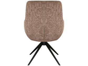 Eetkamerstoel Sky - blush - enkele stoffering - metaalkleur zwart Eetkamerstoel Sky - blush - enkele stoffering - metaalkleur zwart